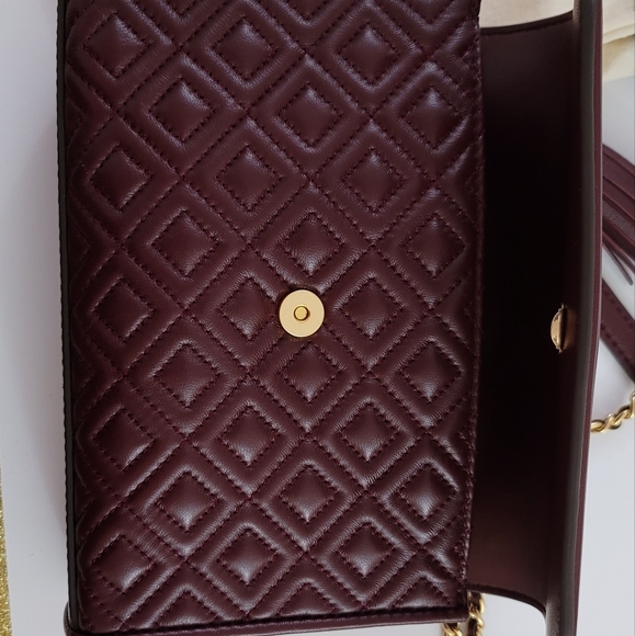 Tory Burch Fleming Small Convertible Shoulder Bag, Color Claret - Picture 2 of 8